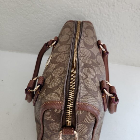 Euc Coach Rowan Signature C's Leather Shoulder Bag Satchel Purse - Picture 2 of 12